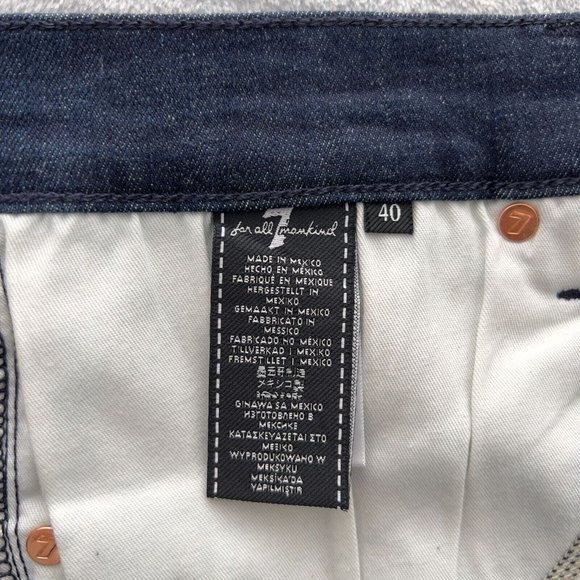 7 FOR ALL MANKIND Mens Luxe Sport Paxtyn Skinny Denim Jeans Sz 40 Blue NWT. 0065 - Picture 8 of 14